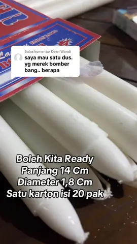 Membalas @Desri Wandi Kemasan Satu Karton #lilin #lilinisi8batang #jumbo #besar #lilinsuperjumbo #lilincapkapinisbomber 