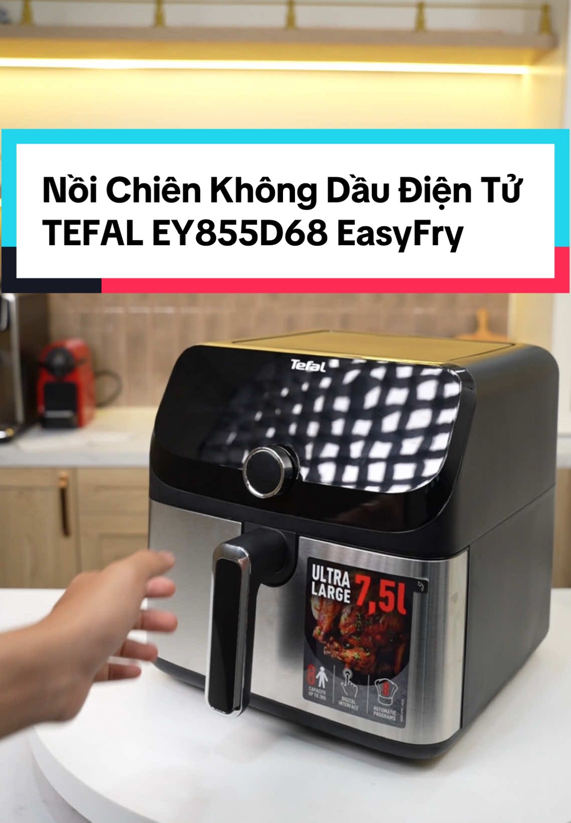 Nồi Chiên Không Dầu Điện Tử TEFAL EY855D68 EasyFry Mega 7,5L #germanysnt #SNT #hanggiadungduc #noichienkhongdau #noichienkhongdaudientu #TEFAL 