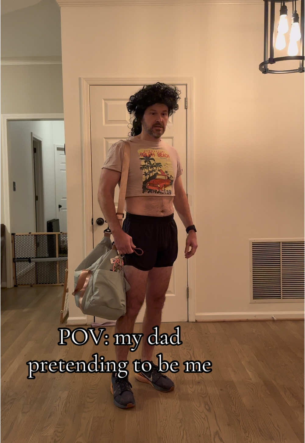 Dad wearing my clothes better than me😭 #dadsoftiktok 