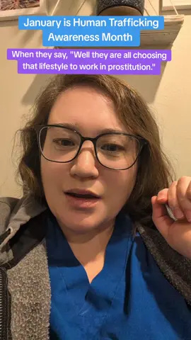 Sex Workers and Human Trafficking Prostitution are not the same thing. Sex workers have the ability to take time off, be paid an affordable wage, are not physically harmed or threatened, are not moved across the country without knowledge of their location, are provided medical testing and treatments, are not coerced into doing anything they don't want to do. #forensicnurseexaminer #nursesoftiktok #nursetok #forensicnurse 