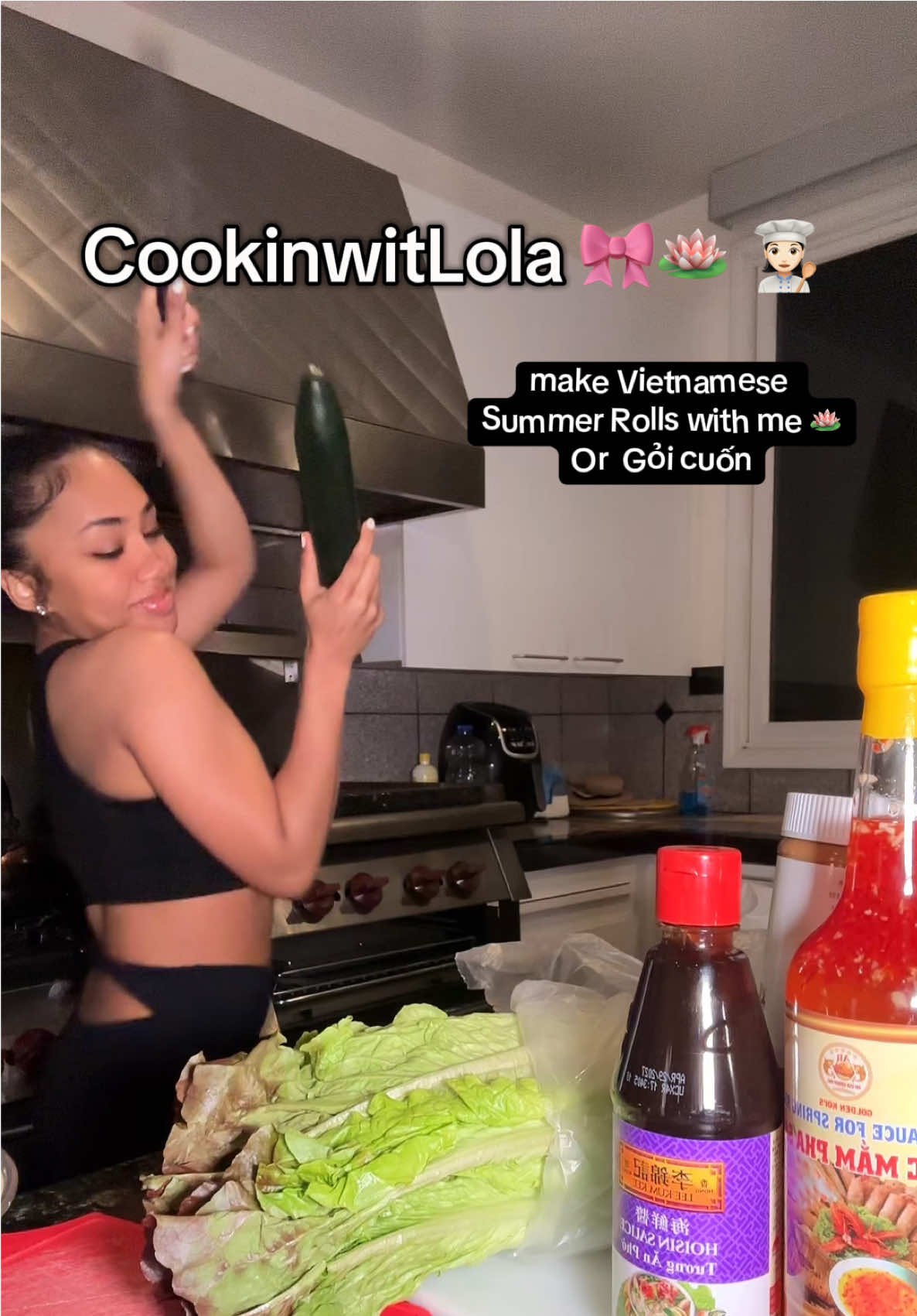 … on today’s episode I’m making Vietnamese summer rolls 🪷🫶🏾 my grandma would be proud #fyp #cookinwitlola #cookinwitkya #blasian