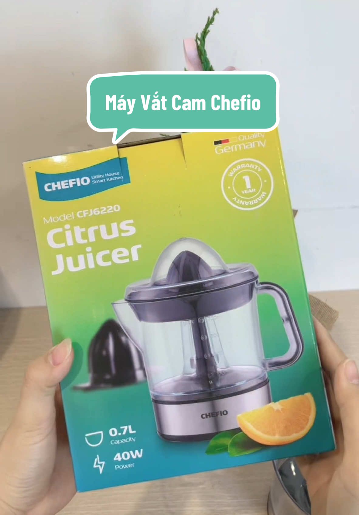 Máy vắt cam Chefio#chefio #mayvaycam #xuhuong #tienichcuocsong 