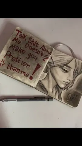 yeah, talk shit about me doesn’t make you prettier than me @1sse  #fotolive #art #drawing #trending #pencilart #fyp #fypシ゚ 