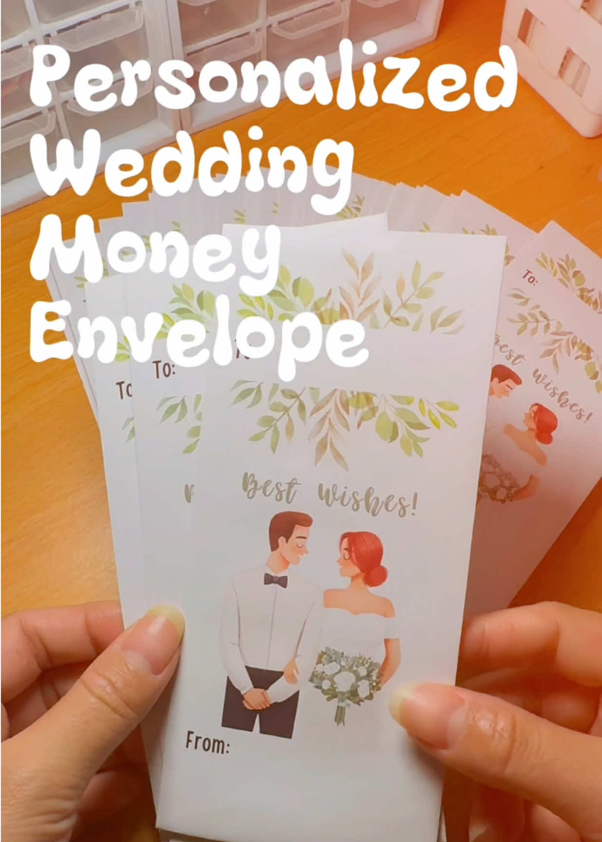 Personalized wedding money envelope ✨😍 #wedding #personalized #souvenir #moneyenvelope 