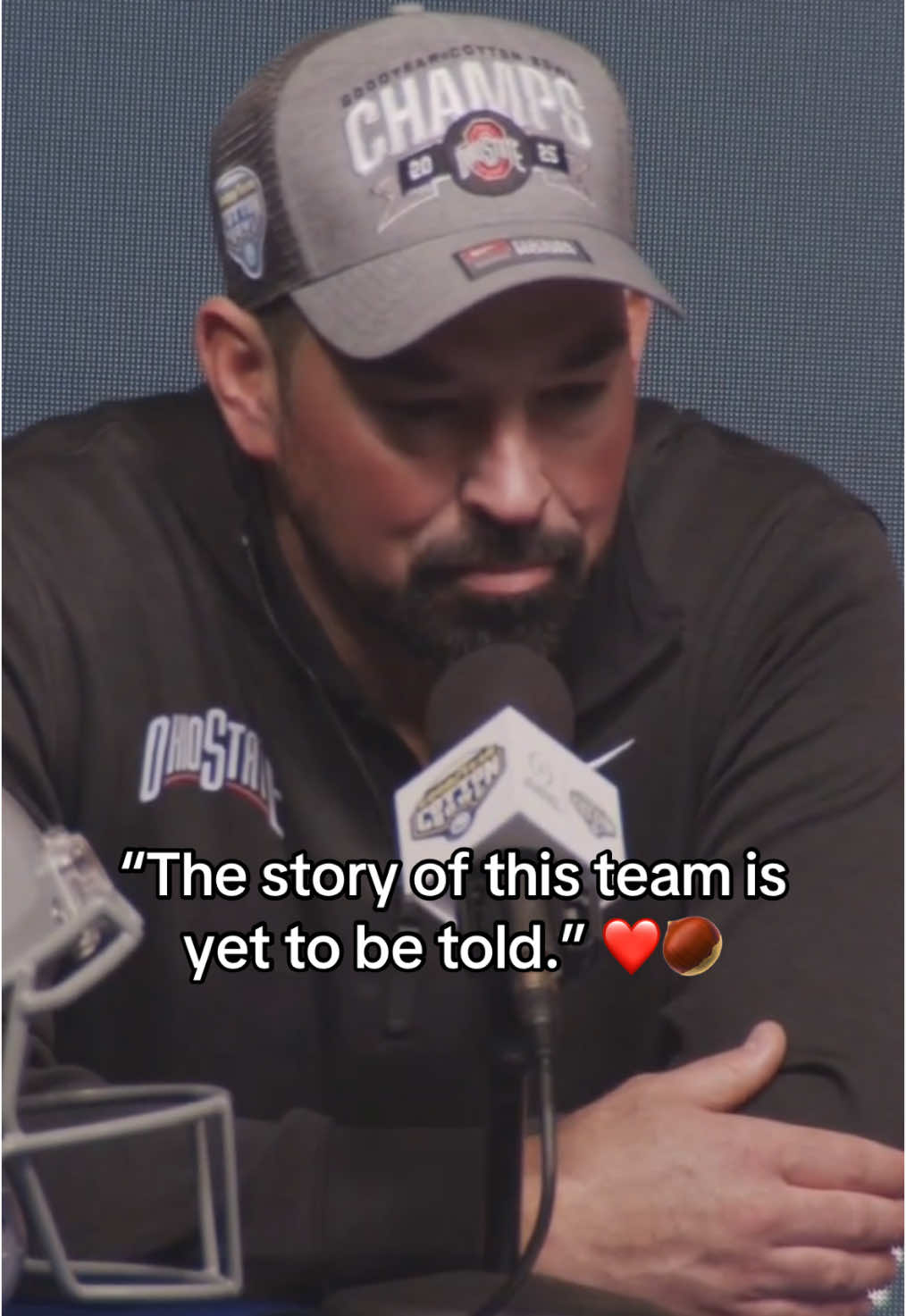 Ryan Day reflects on the love he has for this Ohio State team and their journey to the National Championship 🌰❤️ #cfbonfox #CollegeFootball #ohiostate #bigten 