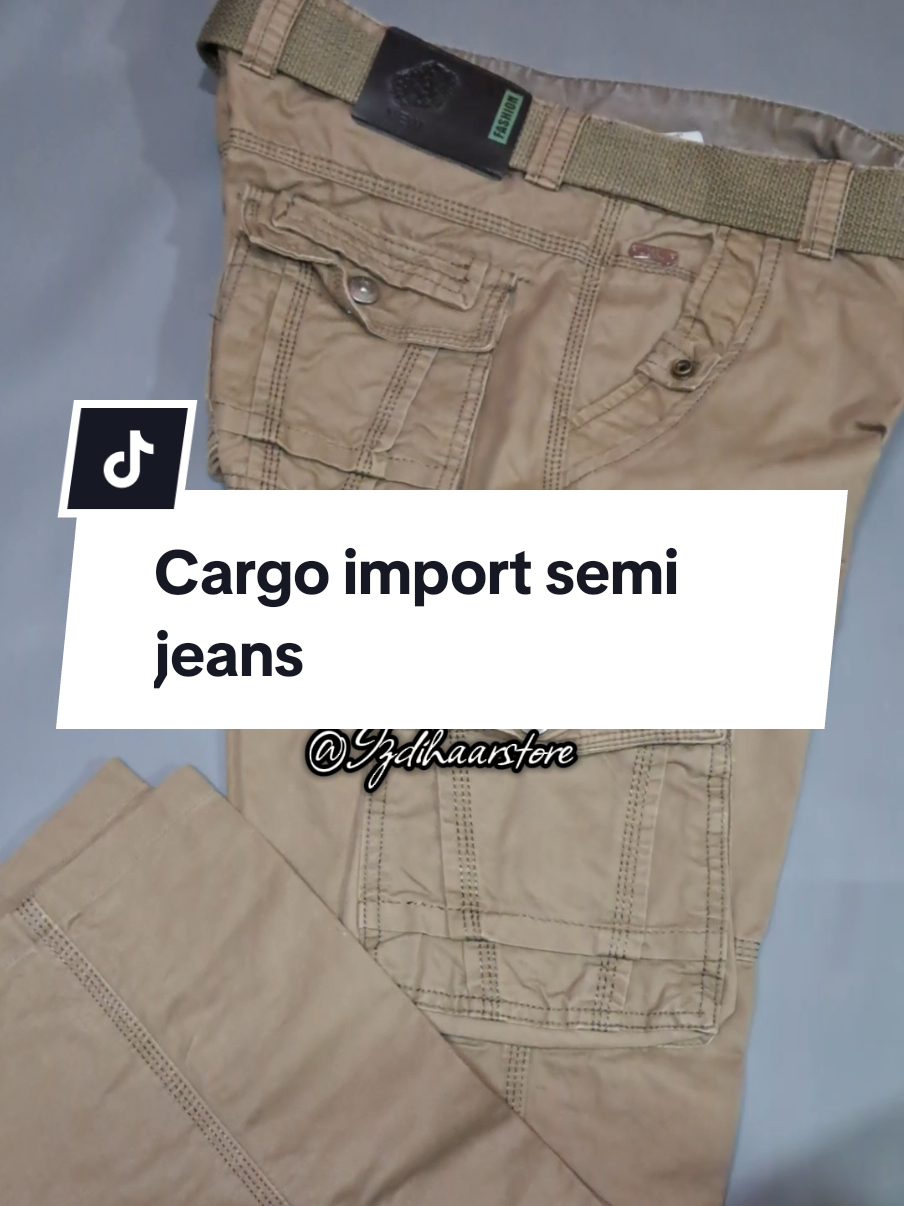 Celana cargo import semu jeans bahan katun kanvas yg super nyaman saat di gunakan(free sabuk)#cargo #import #cargopantsoufit #cargopants #import #izdhihaarstore 