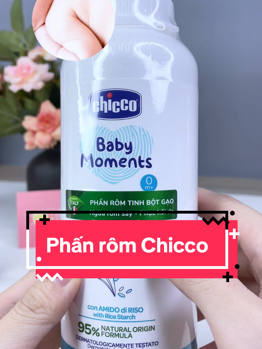 Phấn rôm tinh bột gạo #chamsocmevabe #reviewmevabe #mevabe #phanrom #chicco #embemall 