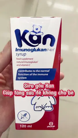 Syrup Kan Imunoglukan P4H Pleuran hỗ trợ tăng cường đề kháng ở trẻ em (120ml)#kan #sirokan #tangdekhang #giamomvat 