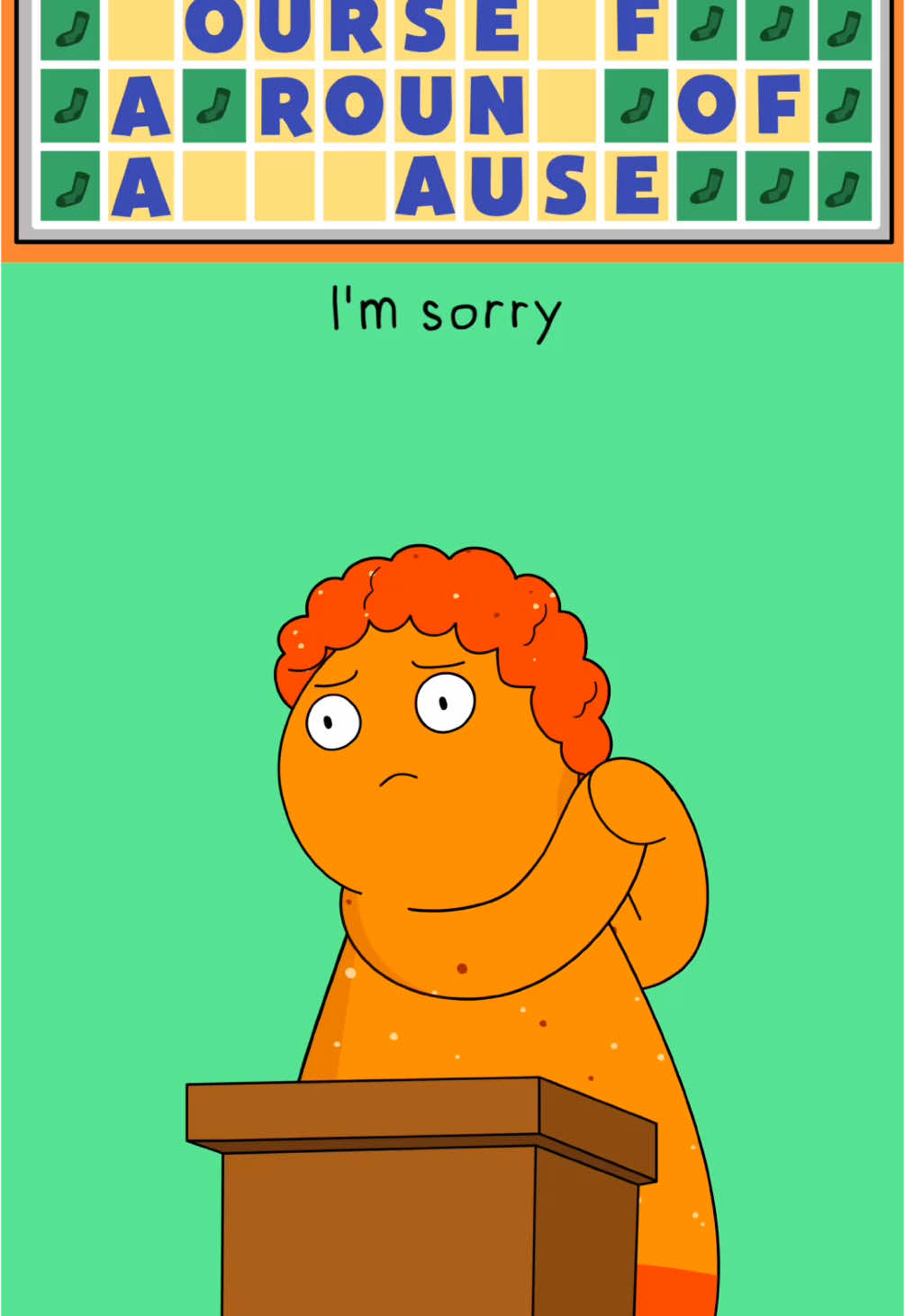 The sock who sacrificed money for eternal glory #funny #animation #funnyanimation #relatable #wheeloffortune #gameshow 