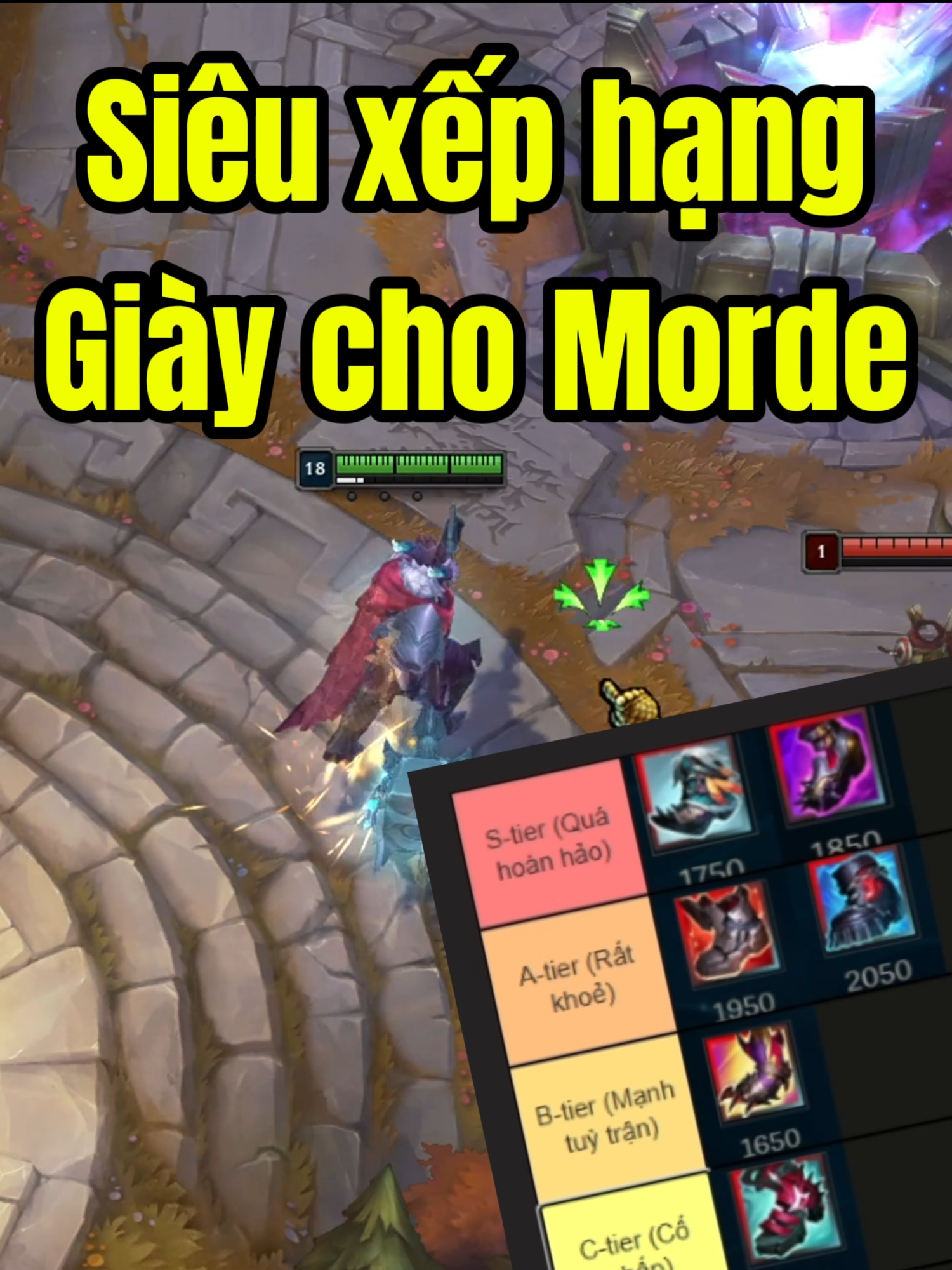 Siêu xếp hạng #1 - Mordekaiser dùng giày gì cho mùa giải mới 2025 (Part 1) #cuuyoutube #mordekaiser #sieuxephang