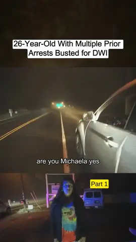 26-Year-Old With Multiple Prior Arrests Busted for DWI - Part 1/2 #cops #police #copsoftitktok #bodycam #911