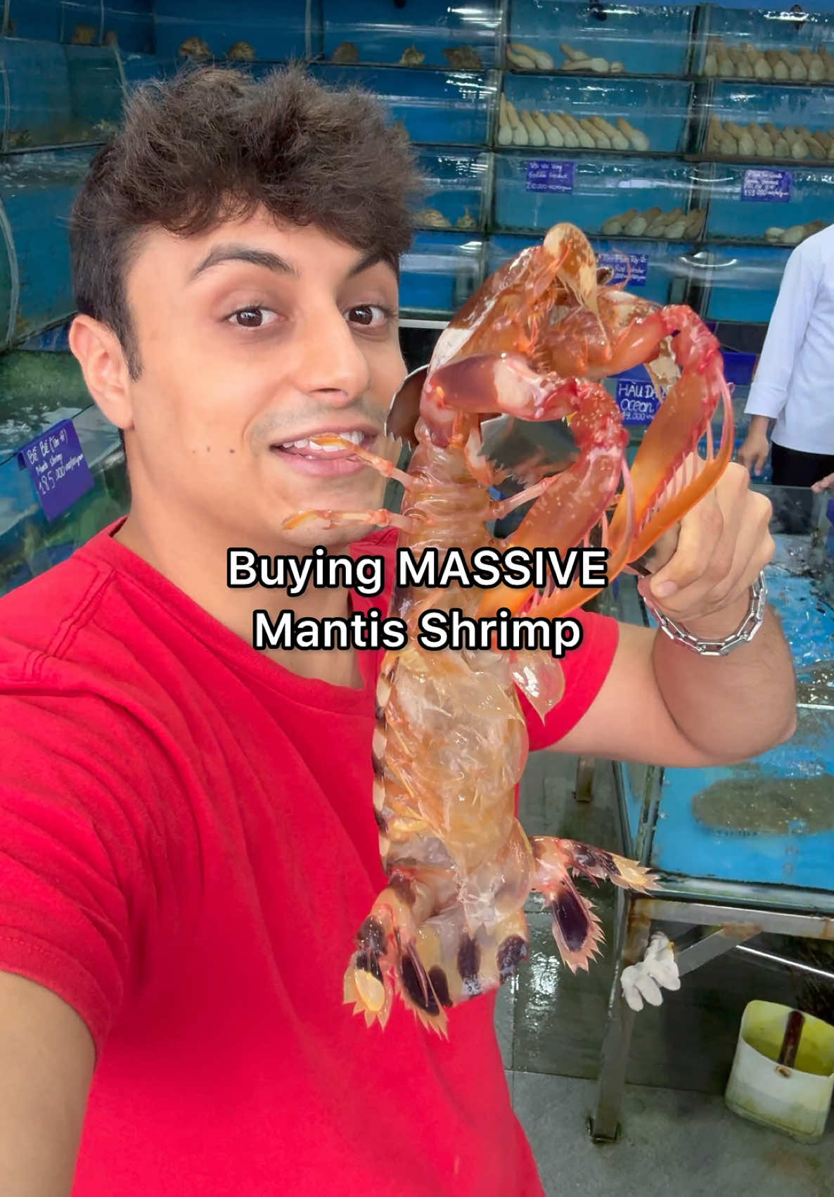 Copped a mantis shrimp #mantisshrimp #seafoodlover 