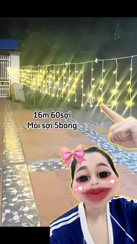 Đèn led mành thả rủ 16m. Tiktok tài trợ mua ngay trang trí nhà cửa ạ. #goiytrangtrinhacua #capcut #denledmanhru 