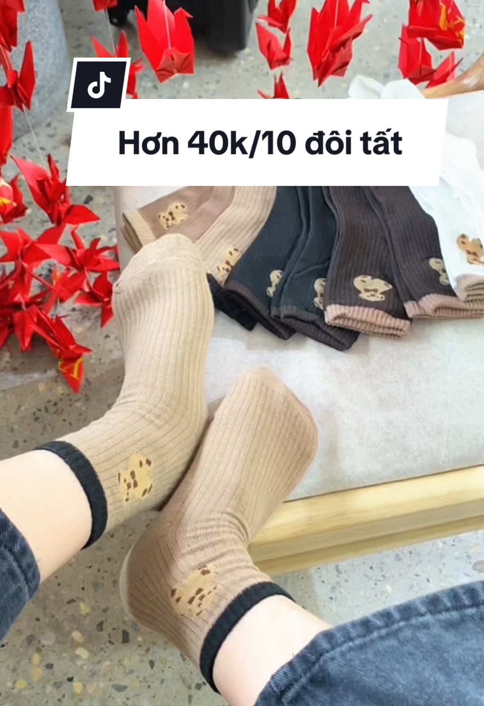 Combo 10 đôi tất cổ cao hình gấu quá rẻ!! #tatcaoco #tatvonu #tatcocaonu #tatchan #tatchannu #xuhuong #thinhhanh #riviuphukiennu 