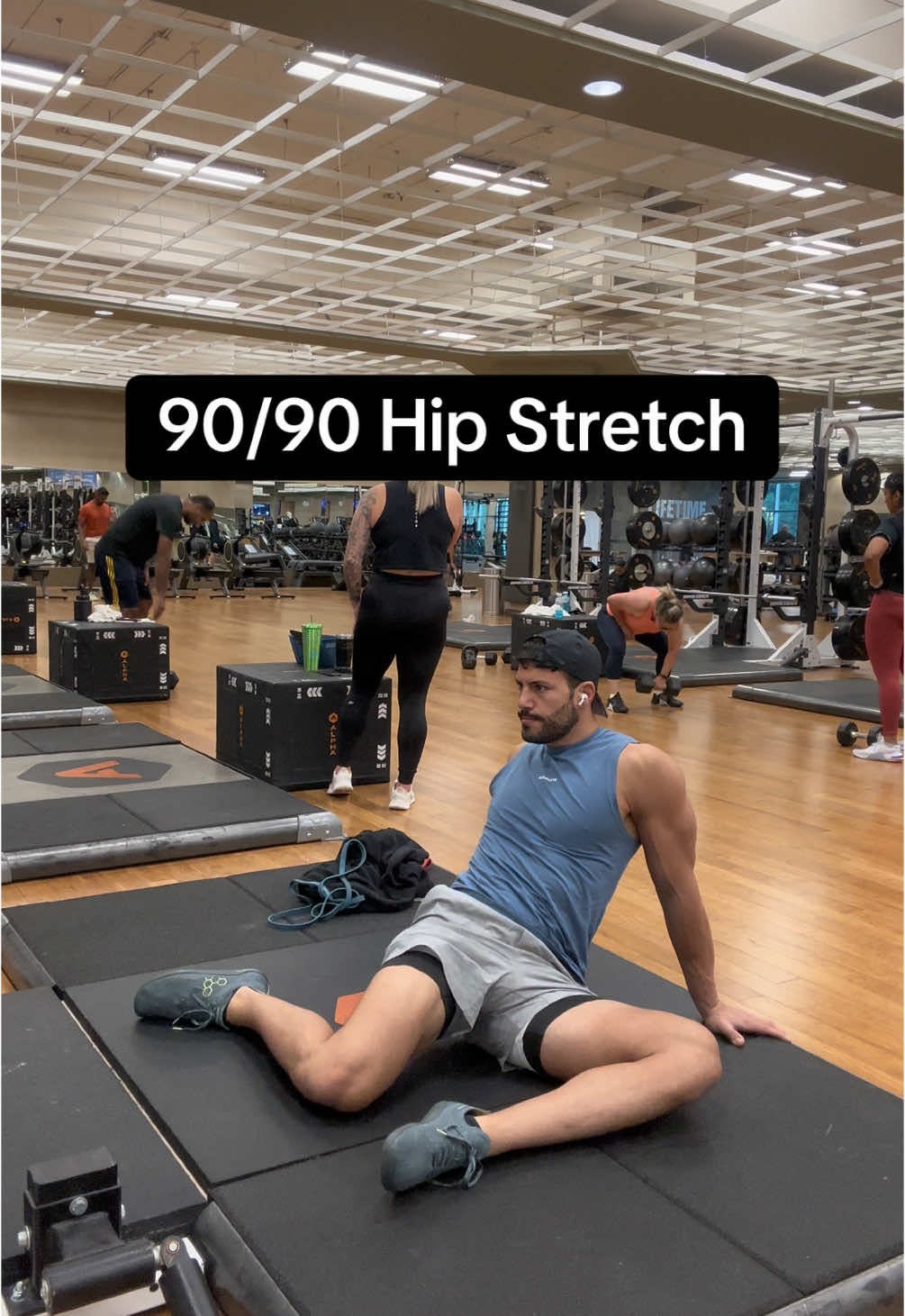 Unlock Your Hip Mobility with 90/90s! 🧎‍♂️🦵 The 90/90 Hip Stretch is a total game-changer for your: 💪 Mobility 💥 Back Health 🔥 Overall Well-being Here’s why you NEED this stretch in your routine: ✨ Improves Hip Mobility 🏃‍♂️ 	•	Targets internal & external rotators to unlock tight hips and boost your range of motion. ✨ Alleviates Lower Back Pain 💥 	•	Releases tension in your hips, reducing strain on your lower back and improving posture. ✨ Counters Prolonged Sitting 💺 	•	If you sit for long hours, this stretch loosens stiff hips and helps with posture! ✨ Increases Blood Flow 🩸 	•	Boosts circulation in the hips, preps your muscles for activity, and lowers injury risks. This stretch is perfect for: ✅ Athletes ✅ Fitness enthusiasts ✅ Desk warriors Add it to your daily routine and feel the difference! 🙌🔥 #mobility #hipmobility #lowerbackpain #flexibility #painrelief #stretchingroutine  #workoutroutine #fitnessmotivation #TikTokFitness #gymtips 