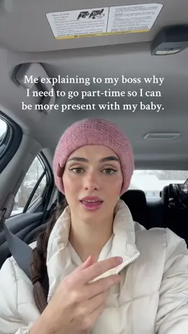 Real footage of me having the convo with my boss on why I need to go part time🤣🤣 At one point my voice cracked so bad and I said “sorry, I’m about to get emotional”. Hahaha. The conversation couldn’t have gone better tho lol! #workingmom #firsttimemom #MomsofTikTok 