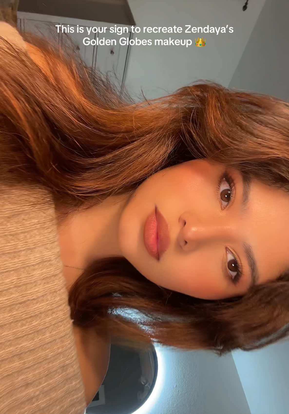 Recreated Zendaya’s makeup look from the #goldenglobes #zendaya              #goldenglobes2025 #zendayacoleman #makeupinspo #makeup #fyp #foryou #makeuptransformation 