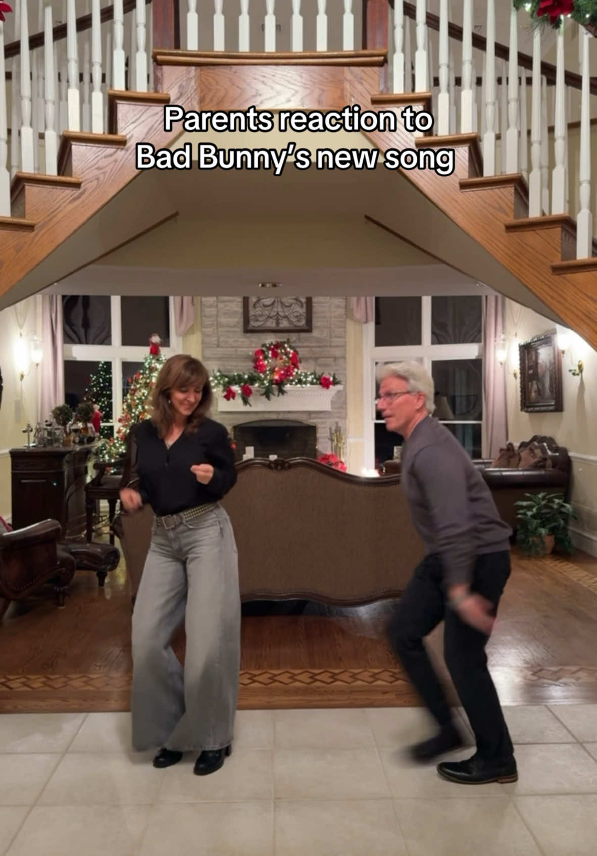 Parents reaction to hearing NUEVAYoL for the first time 💃🏼 @Bad Bunny #badbunny #nuevayol #badbunnypr_oficial #dancingmom #dancingdad #parents 