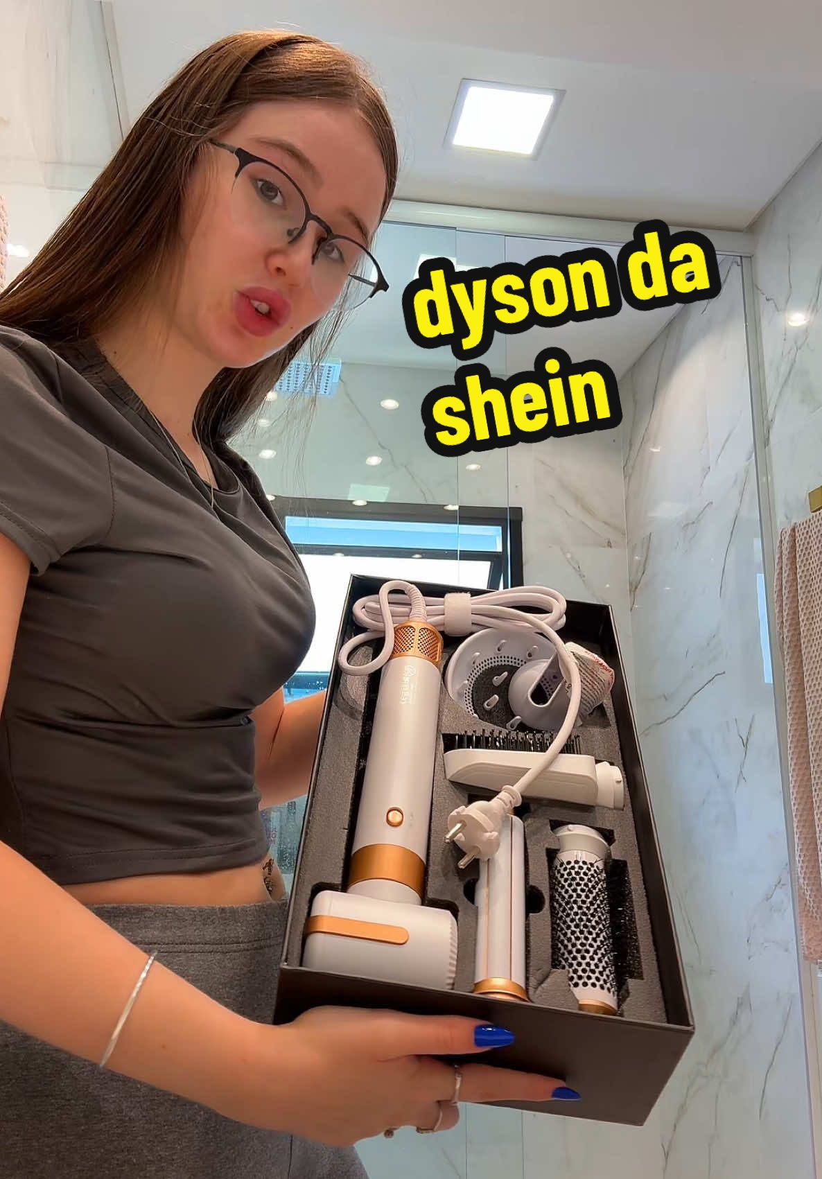 testando dyson da shein, fiquei chocadaaaaaa 😵