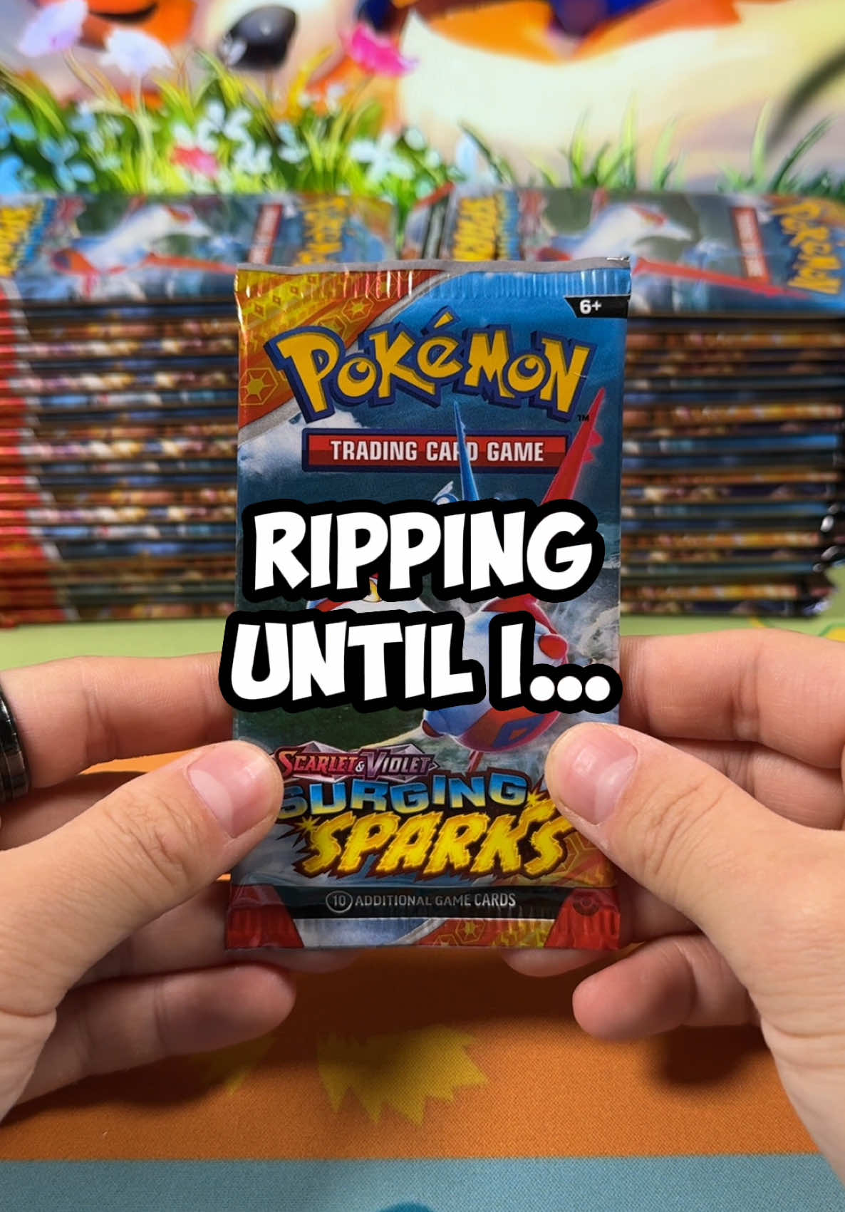 Episode 103 of Ripping Until I… Surging Sparks #pokemon #pokemoncards Join the Discord to see if you won!