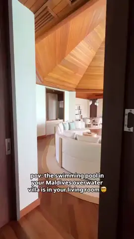 Follow us for more travel inspo & tips 🫶🏼 It’s called 🤯 📍 SAVE THIS HOTEL TO YOUR MALDIVES BUCKETLIST! The two-bedroom overwater pavillion at this Maldives resort that we booked through is what dreams are made of! Imagine waking up and enjoying a floating breakfast to these views in the morning?! A TOTAL DREAM 😍 TAG someone you would bring here! 👇🏼