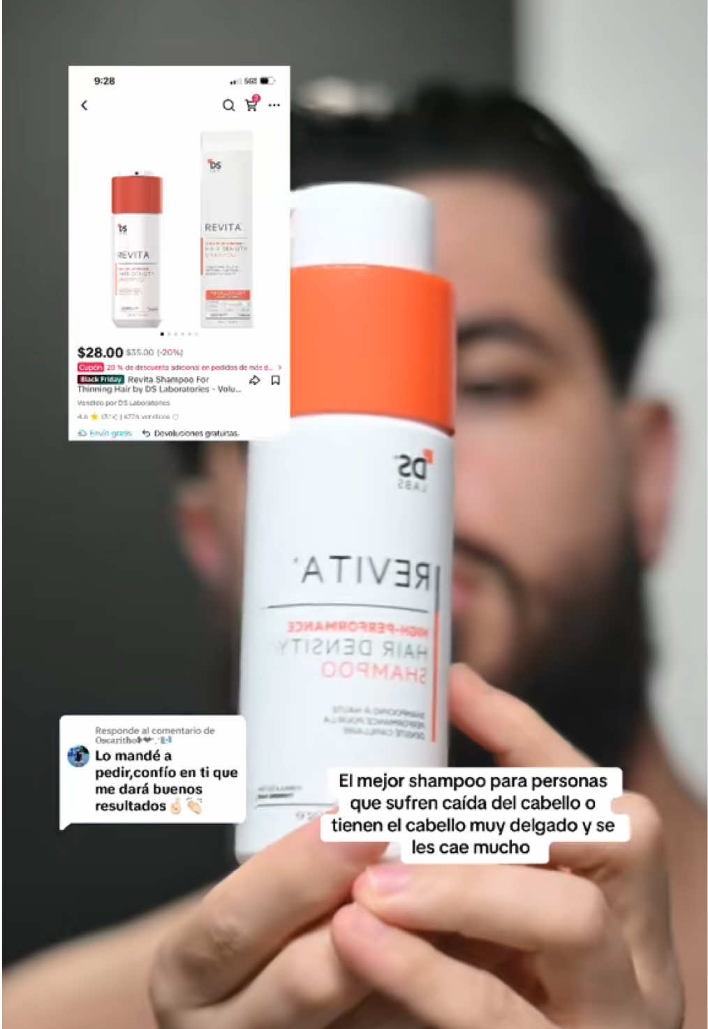 Shampoo para personas que se les cae mucho el cabello  #shampoo #hairlossremedy #hairgrowth #hairgrowthtips #hairproducts #menshair #hair #hairtransformation #fyp 