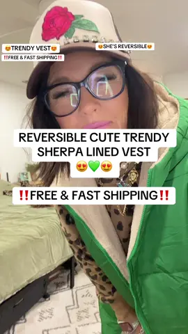 REVERSIBLE FLEECE SHERPA VEST by PrettyGarden…super cute & trendy y'all this vest is soo cute & cozy!! Comes in lots of colors! !! FREE SHIPPING & FREE RETURNS !! And ships super fast!! #FASHION #fashiontiktok #winterfashion #trendy #trending  #TikTokShop #OOTD #foryoupage #fyp @PrettyGarden 