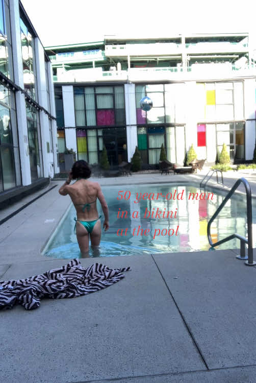 #crossdresser in a #bikini in #public 