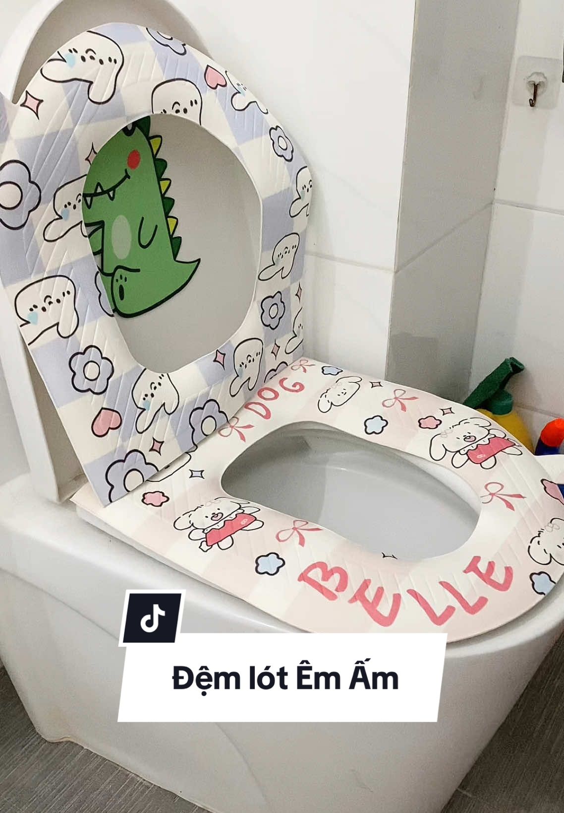 Đệm lót bồn cầu ngồi ấm êm 🫵🏻 #demlot #review #boncauthongminh 