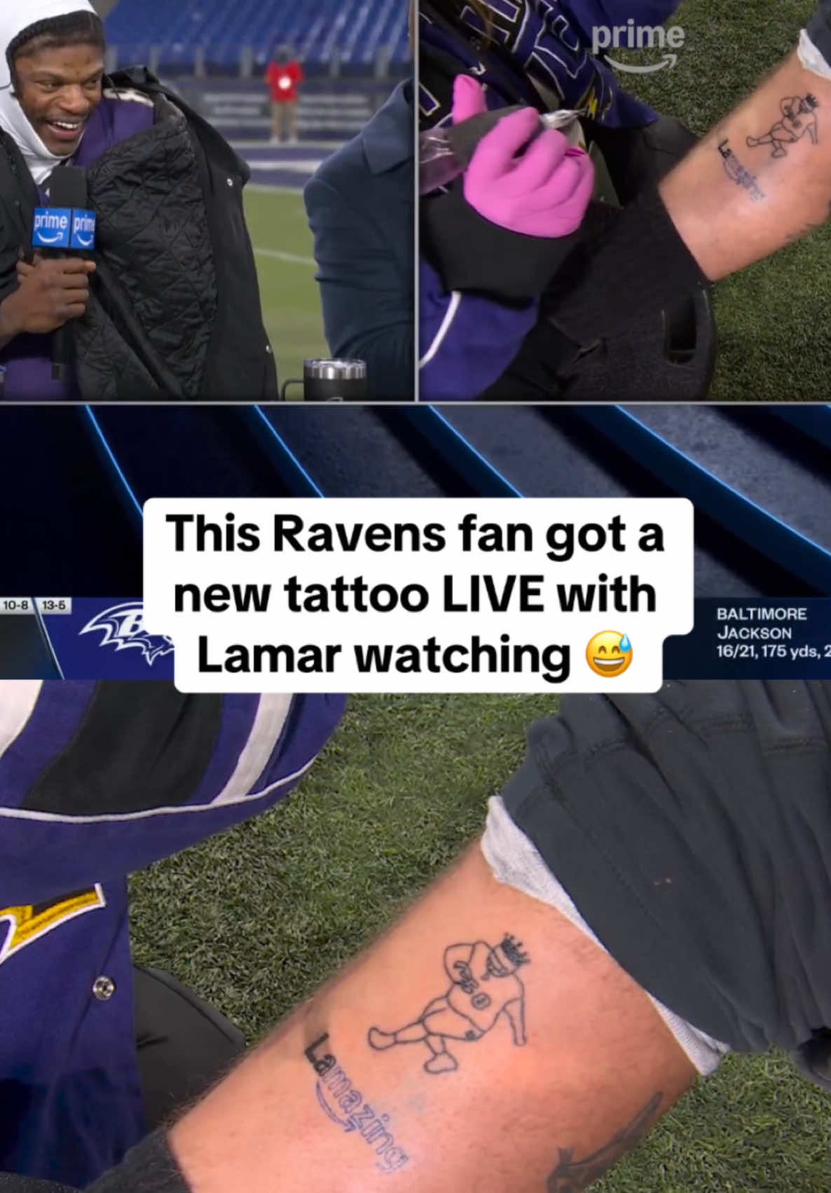 Lamar was taken aback 😂 #ravens #lamarjackson #nfl #NFLPlayoffs