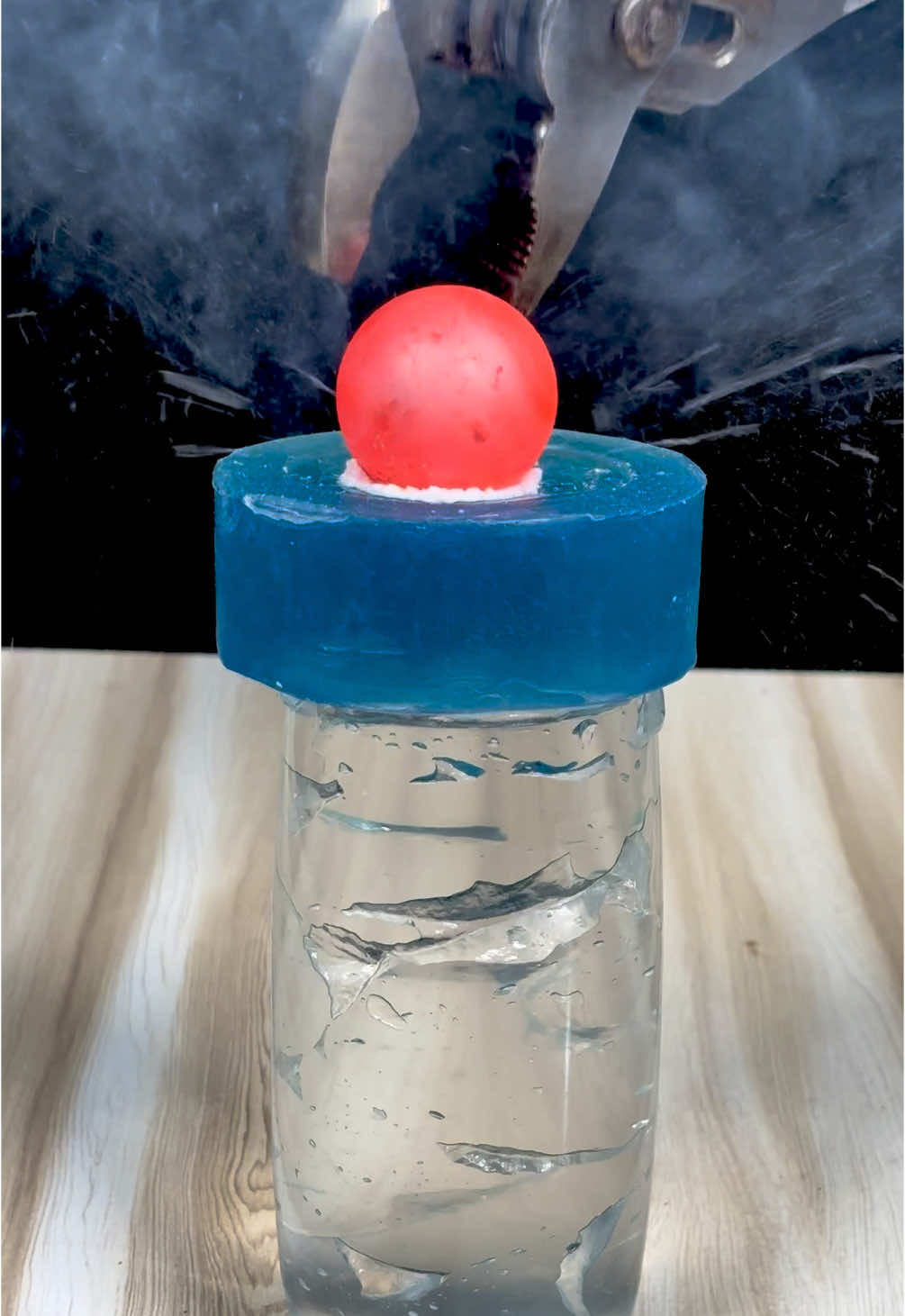 1000℃ Red Hot Metal Ball VS Soap+Gel 😱#rhcb #satsifying #experiment #asmr #asmrsounds #oddlysatisfying #foryoupagе #usatiktok #uktiktok #fyp 