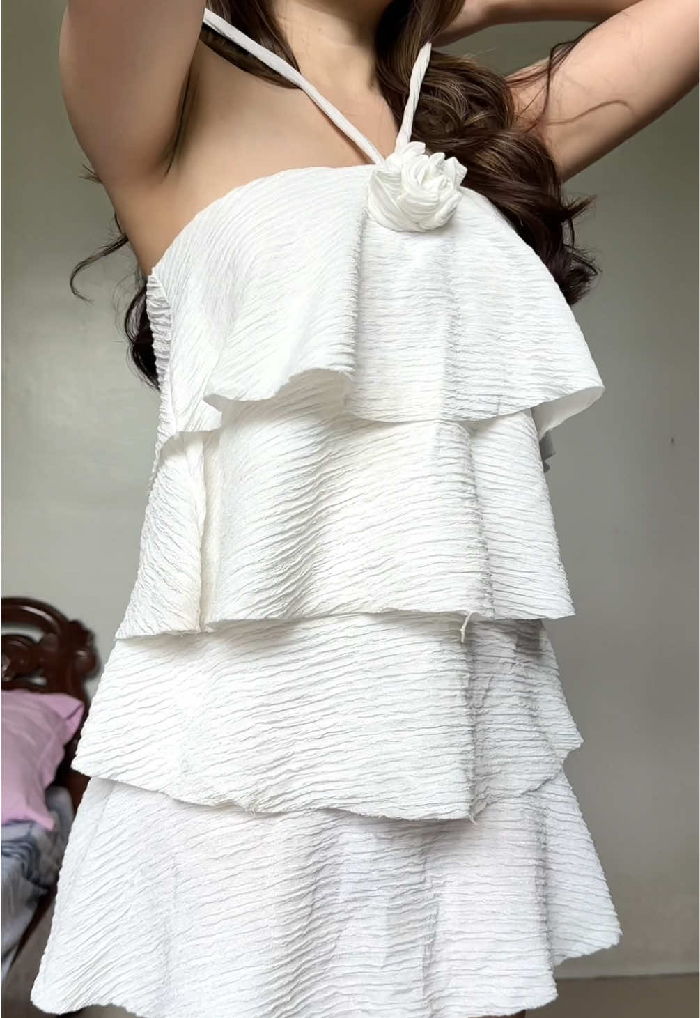 🤍 #dress #fashion #fashiontiktok #TikTokFashion #ruffledress 