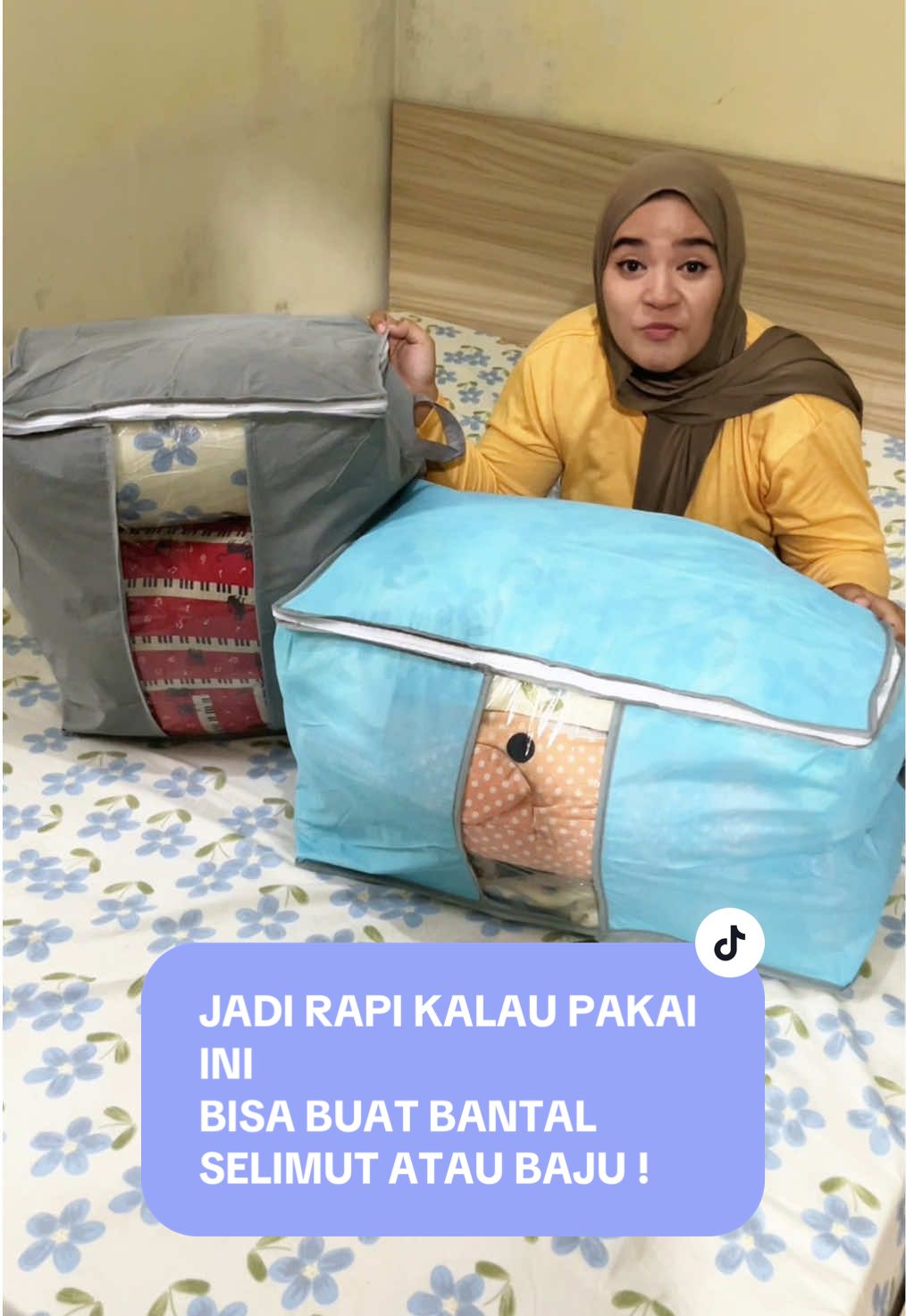 Tempat Penyimpanan Bantal, Selimut dan yg lainnya cuma 10 ribuan aja #storage #storagebag #kantongpenyimpanan #tempatpenyimpanan #