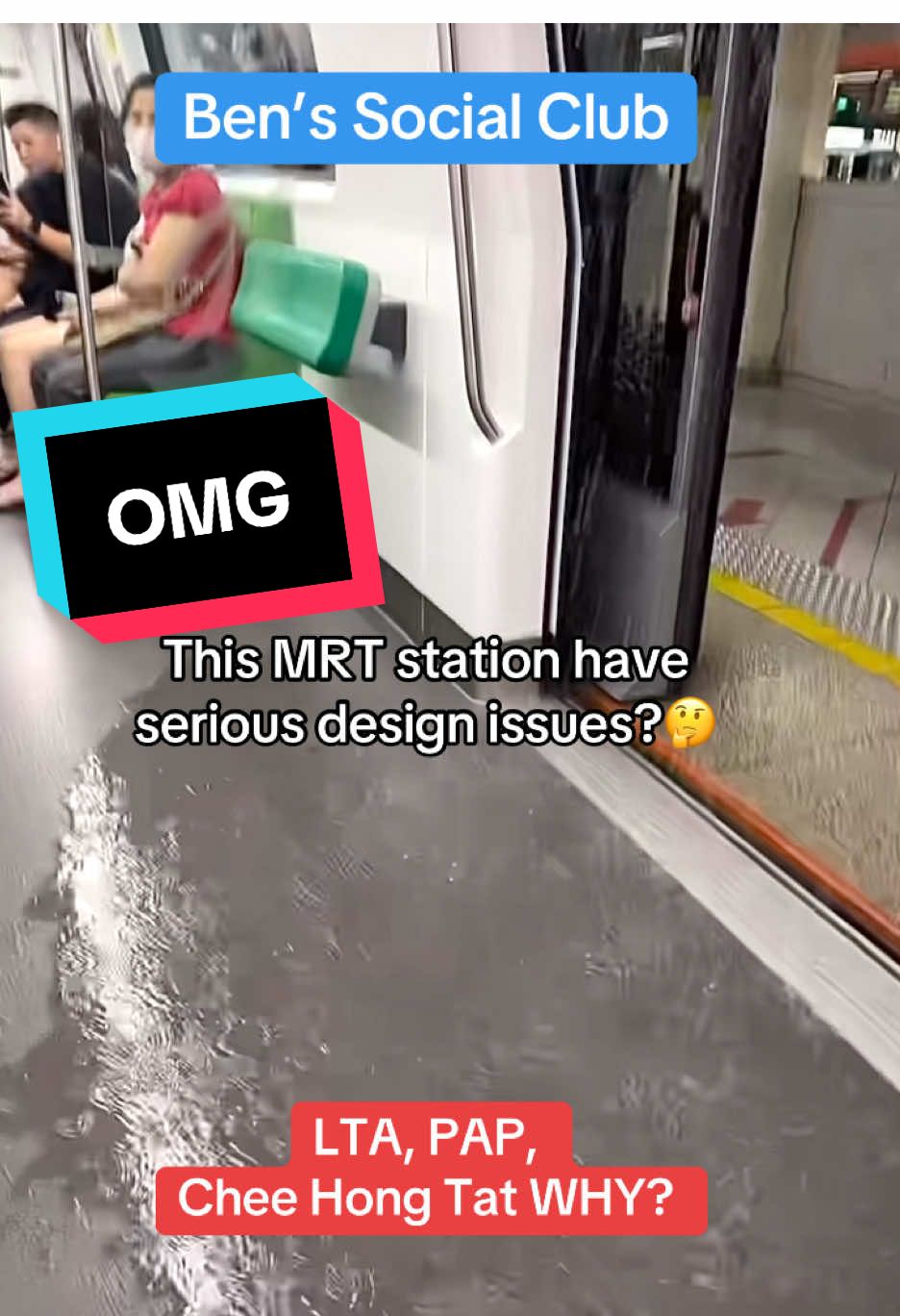 OMG😱This MRT station have serious design issues? #mrt #smrt #singaporeflood #benpuah #benssocialclub #singapore #singaporenews #singaporepolitics #singaporegeneralelection #ge2025 #singaporeans #viral #fypシ #fyp #tiktoksg #cheehongtat #peoplesactionparty 