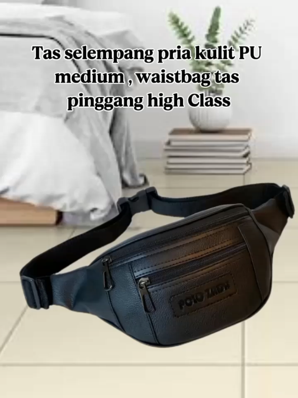 Tas selempang pria kulit PU medium waistbag tas pinggang high quality #tas selempang pria #tas selempang kulit PU #tas pinggang 