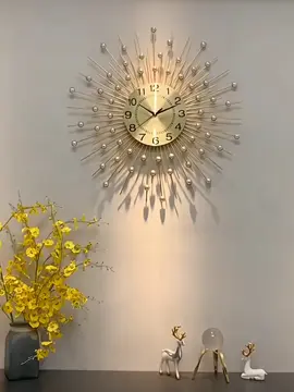 #creatorsearchinsights Wall Clock metal Diameter 50CM For Living Room Household Clocks Creative Iron Clocks Simple European Clocks#Clock #hang #decorate #Diamonds #room #fyp 