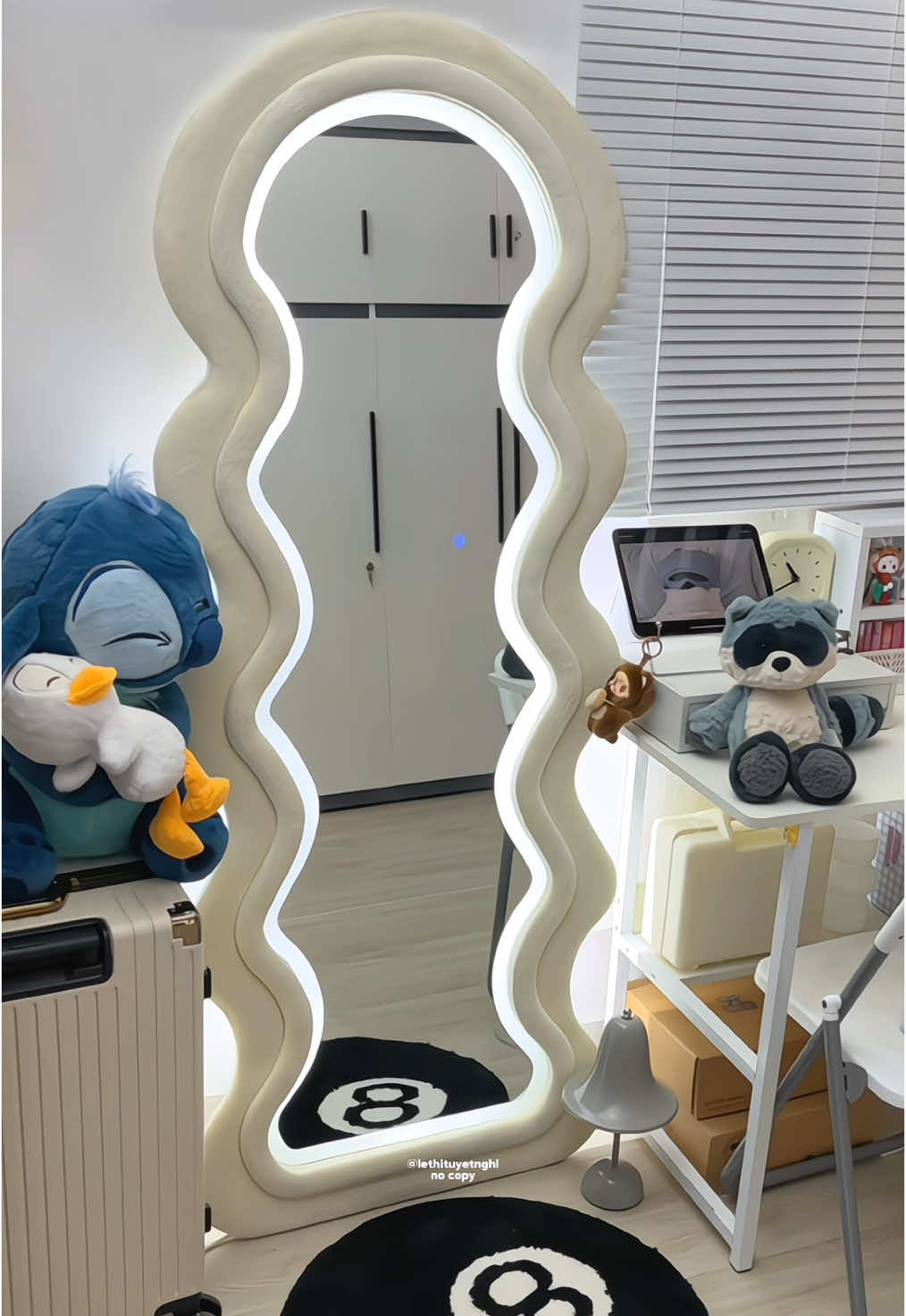 gương lượn sóng decor thì siu đẹp lun mấy bà ơi ✨💡#unboxingvideo #guongluonsong #decor #guongtoanthan #decorphongngu #nghile2009 #viral #homedecor 