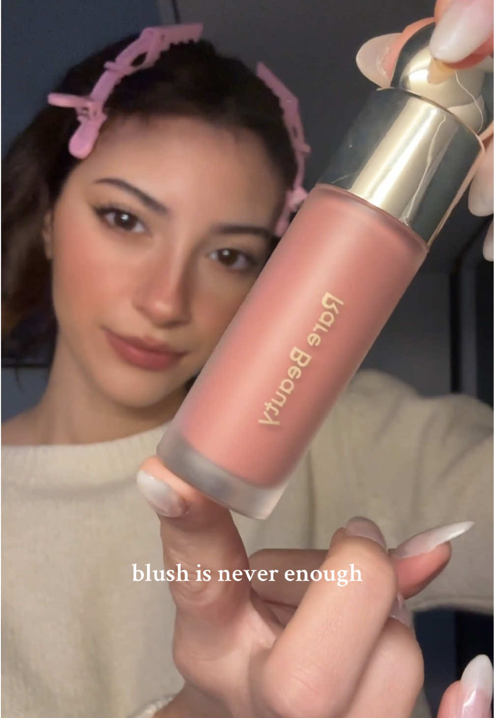 product used: @Rare Beauty liquid blush - encourage #grwm #makeup #makeuplook #girltherapy #girls #beauty #rarebeauty #blush  