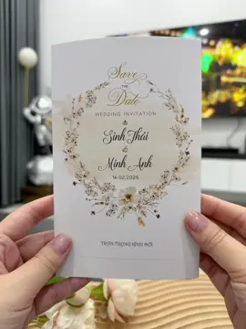 Mẫu gập 3 rẻ đẹp nza dâu rể #thiepcuoivinhhoa #thiepcuoihaiphong #thiepdep2025 #thiepgap3 