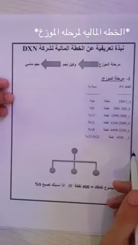 *الخطه الماليه لمرحله الموزع*