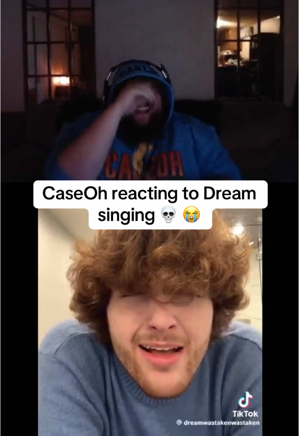 CaseOh reacting to Dream singing 💀 😭 #caseoh #dreamwastaken #dreamsmp #caseohgames #caseohclips #caseohfunnymoments #caseohgamestwitch #dream 