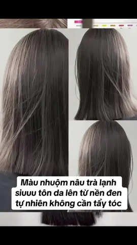 Màu nhuộm hót nhất năm 2025 gọi tên nâu trà lạnh. Màu nhuộm siu tôn da mà không cần tẩy tóc, không phai vàng bò. Tết này phải nhuộm liền cho tui màu này nha 🥰🥰 #mautoctonda #mautocxinh #maunhuomkhongtay #xh #xhtiktok #maunhuomdep #mautocxinhxan #thuocnhuomtoc #nautralanh #tet2025 