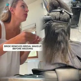Bride removes bridal makeup look done by makeup artist before wedding and does it herself #wedding #weddingmakeup #weddingday #storytime #weddinghorrorstory #makeup #mus #beauty #makeuptiktok #beautytiktok #weddingtiktok #gossipgirl #gossipgirlhere #foryou #tiktokviral #unitedstates #usa #viral #trend #trending #fyp