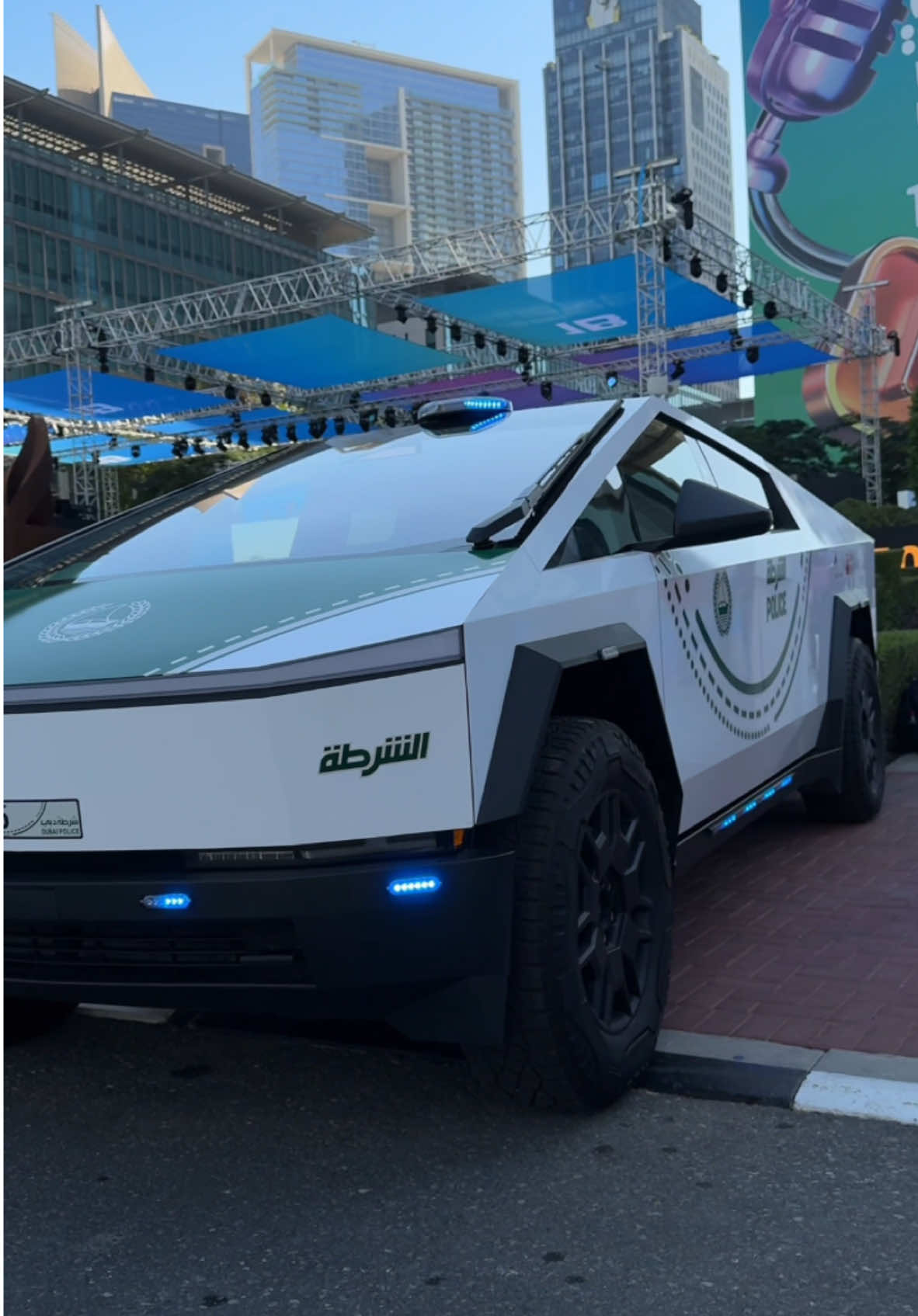 Dubai Police Cybertruck 🫡 #Tesla #TeslaDubai #Cybertruck #Dubai #uae 