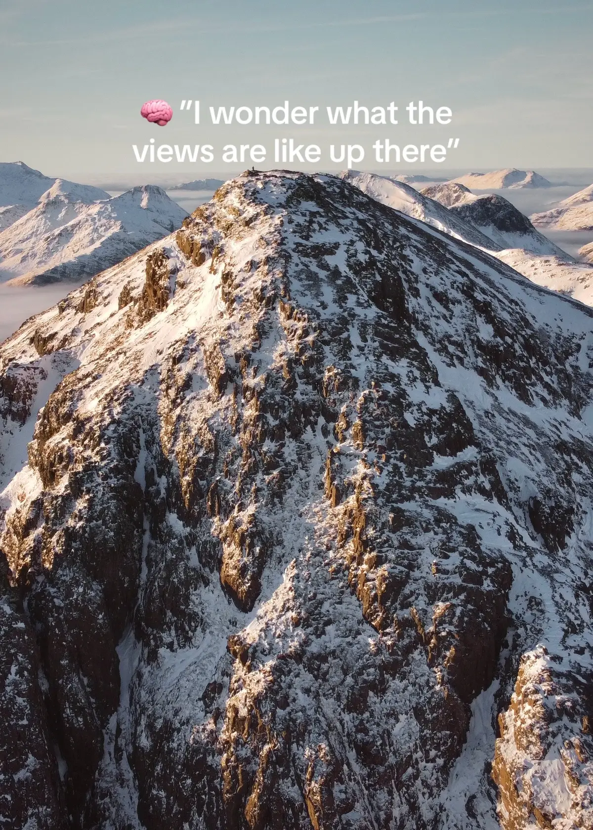 Standing atop the most famed Munro in Scotland with perfect conditions, was definitely a day for the books🤩 Starting from Altnafeadh, you immediately witness the impressive peaks and route up. Walking across the footbridge you pass by the famed ‘Wee White House’ which is synonymous with  Buachaille Etive Mòr. Ascending up the snow and icy path the crampons were dawned in order to reach the ridge before the final push up to Stob Dearg. The views even from here were spectacular. But once atop the first Munro, the beauty of Glencoe was now witnessed. The views were extensive in the perfect winter conditions.  The next task was the descent then ascent up to Stob na Doire, the most munroist Munro that isn’t a Munro. After taking in the views once more you could see the ridge along to Stob na Bròige. The task looked more daunting than what it was and this peak was easily summited. The final task for the day was navigating down the slopes back into Glencoe. The descent turned out more straightforward than what I expected. Back on solid ground down in Glencoe.  Striking it lucky with incredible conditions with unrivalled views, this was truly an epic winter hike❄️ #Scotland #mountains #munro #Hiking #sunrise #fyp #glencoe #buachailleetivemòr #