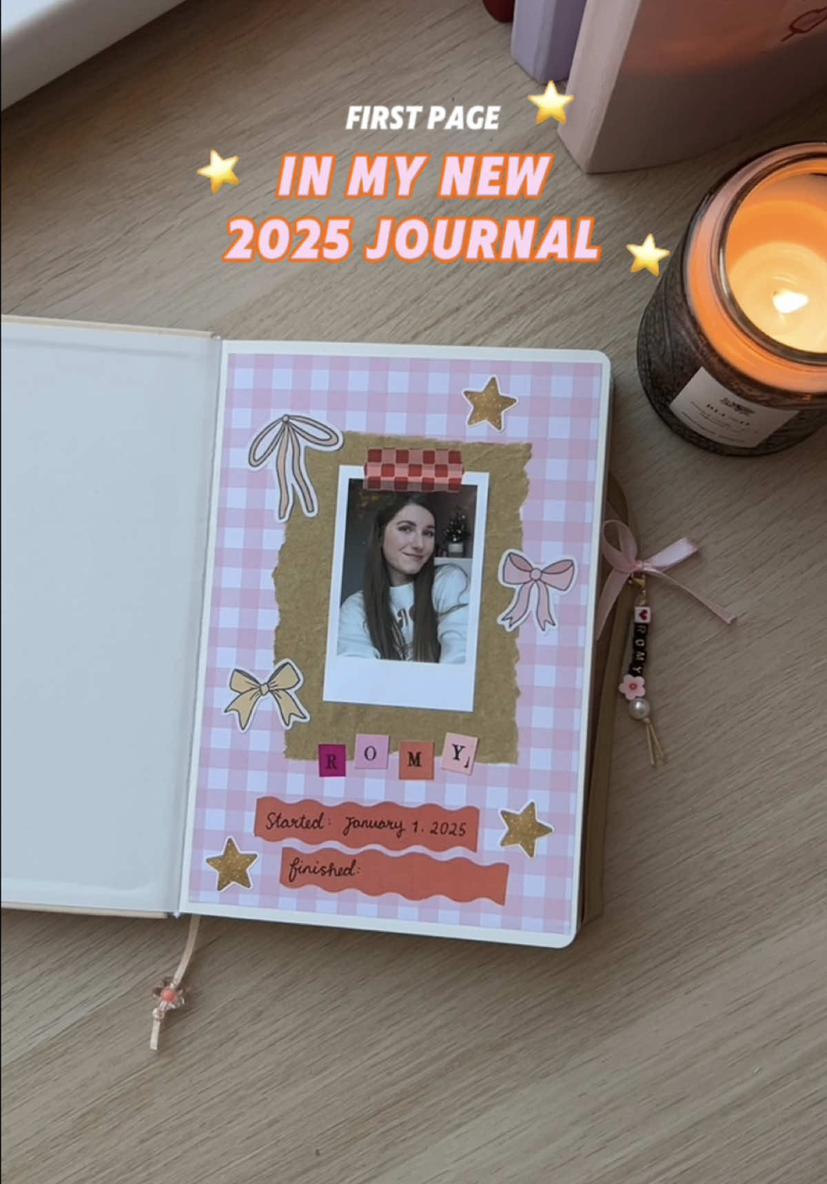 First page in my new journal 🎞️🎀#journal #journalwithme #journaling #journalideas #journalcommunity #newjournal #journal2025 #journalsetup #journalinspiration #scrapbook #scrapbooking 