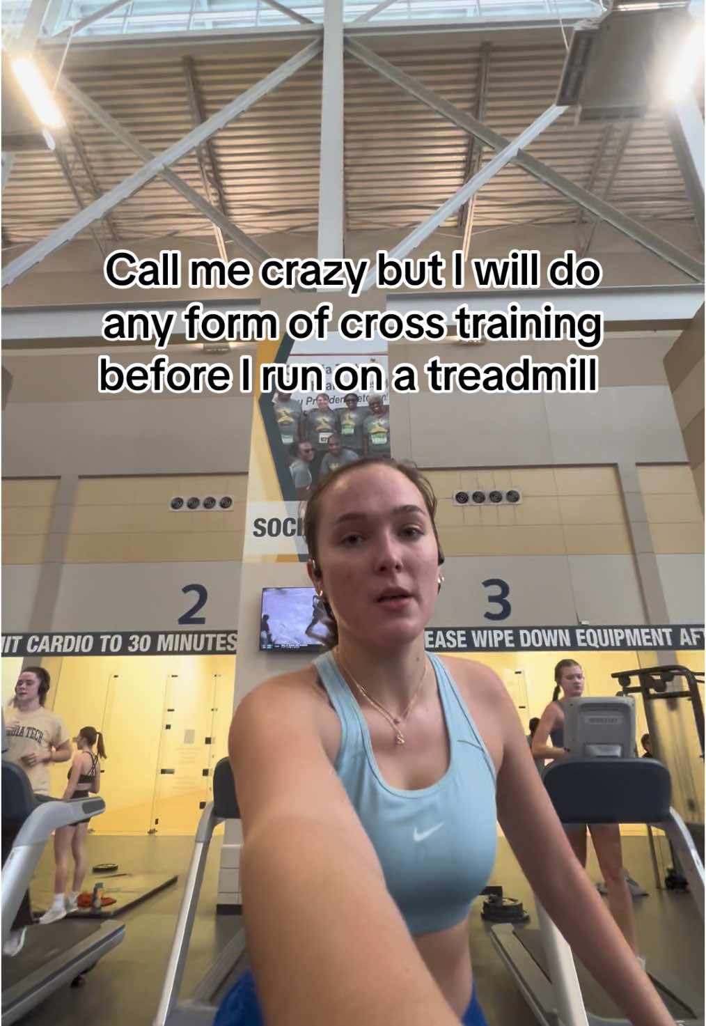Hot take? Idk. Did a workout on the arc trainer instead of the treadmill. #tredmillworkout #arctrainer #Running #crosscountry #trackandfield #runnergirl #fypシ 