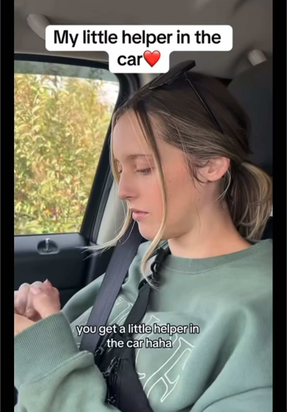 My little helper in the car. #couple #trending #wife #husbandwife #couplecomedy  #fyp  #CapCut 