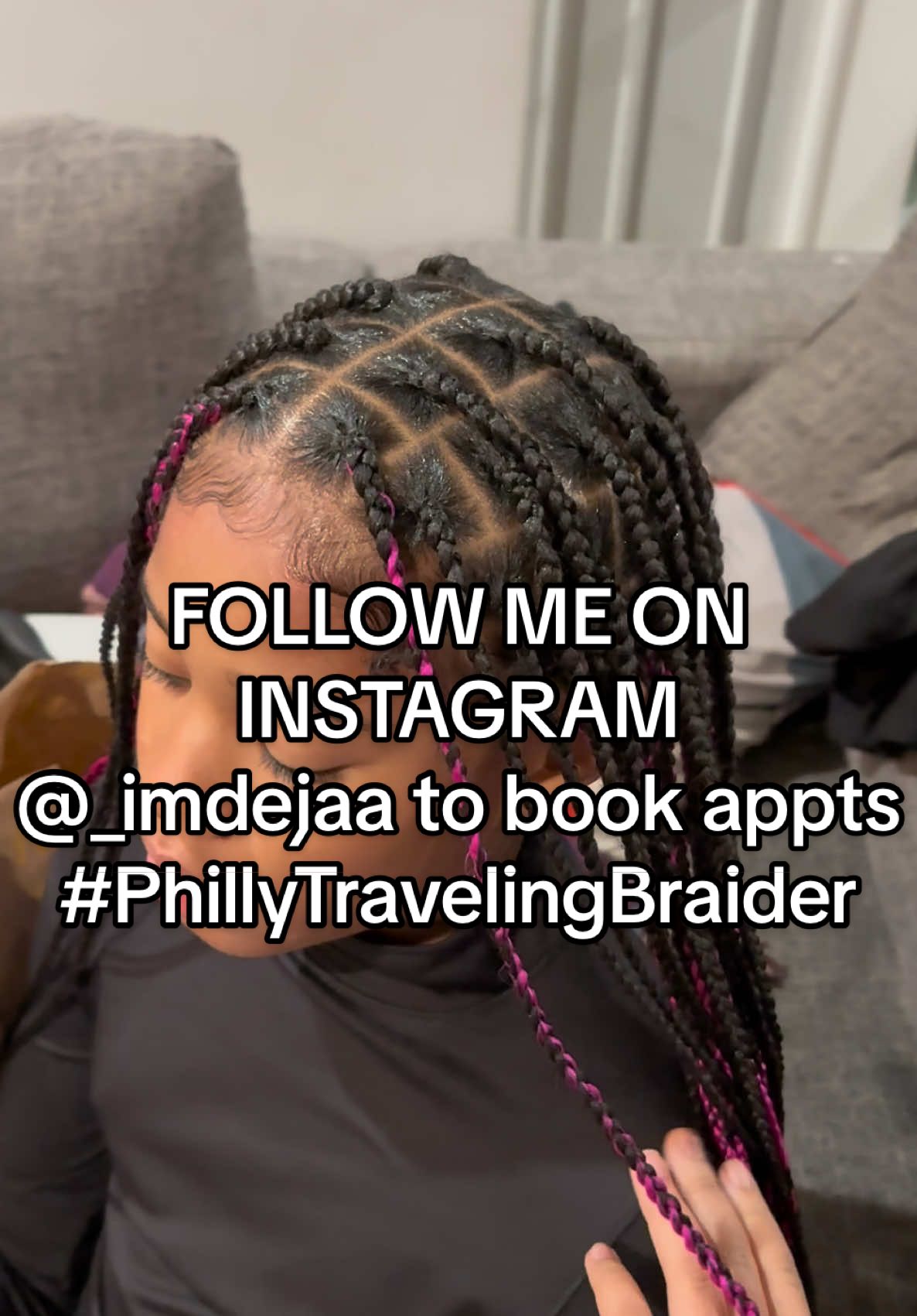 I have been braiding hair for 5 years. I am finally gonna commit to starting a hair page and booking site. It’s long over due for sure but everything happens in Gods perfect timing🙌🏾 Follow me on IG @_imdejaaa to stay updated and to book appts 🥰 Still accepting appointments for January! 