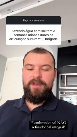 Água com Sal é vida!